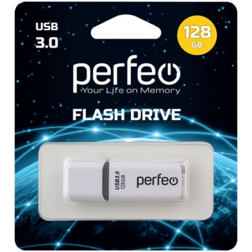 Купить  flash perfeo usb 3.0 128 gb c12 white в интернет-магазине Айсберг! фото 2